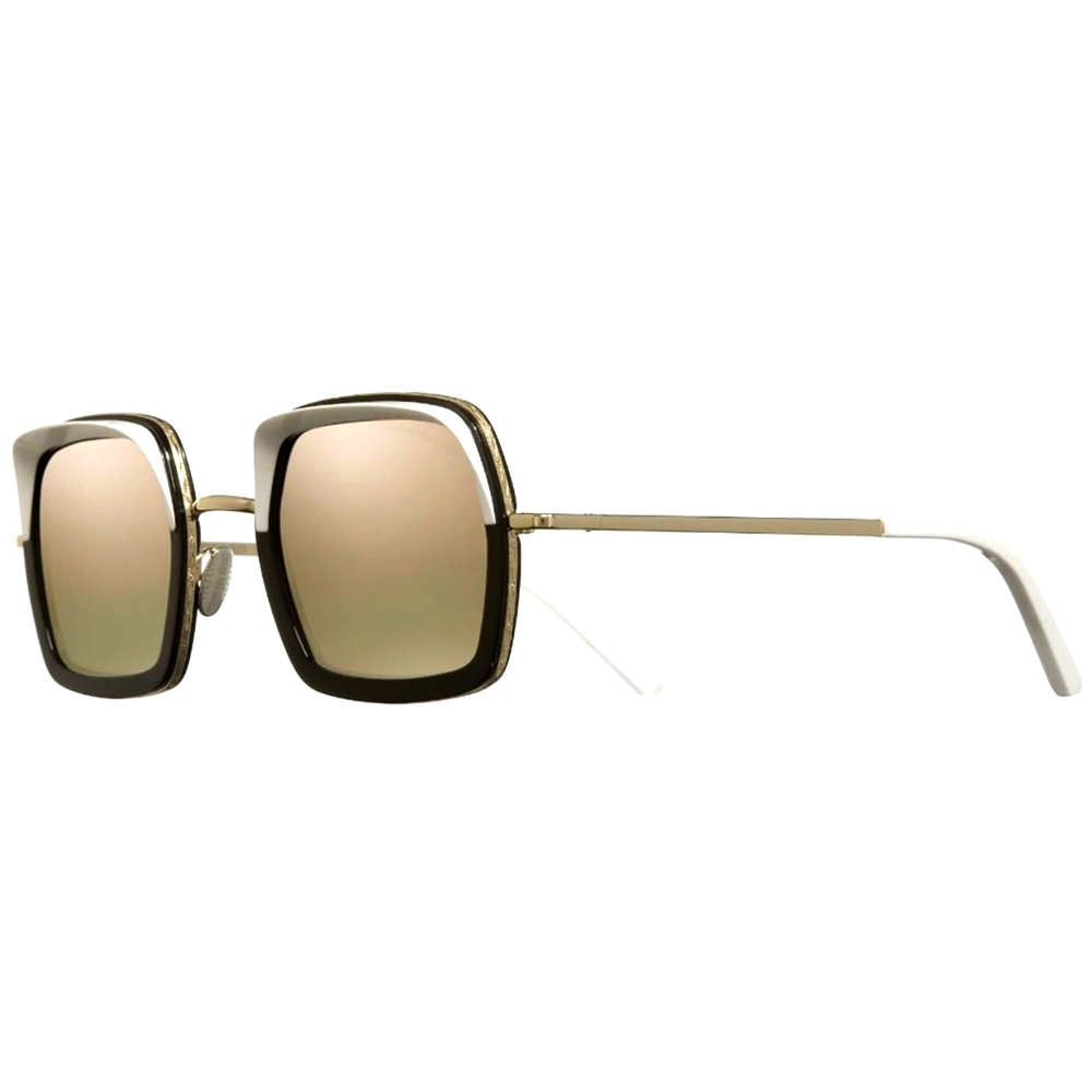 NEW Cutler and Gross Square Gold Black White Sunglasses